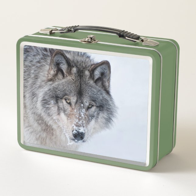 Timber Wolf Metal Lunch Box (Front)