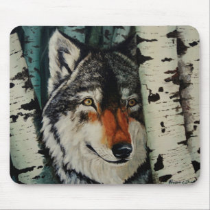 "Timber Wolf" Mouse Pad