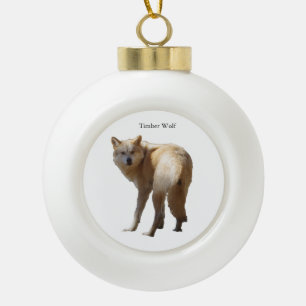 Timber Wolf ornament