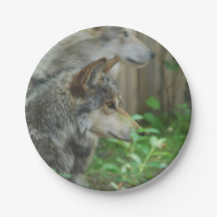 Timber Wolf Paper Plate