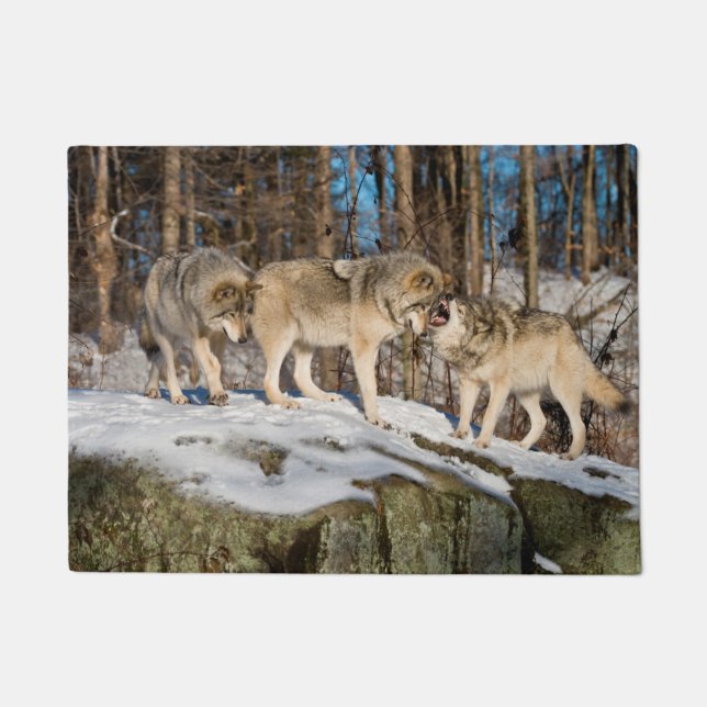 Timber Wolves Doormat (Front)