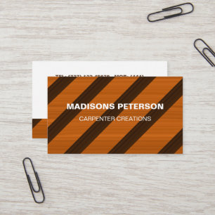 timber Wooden Carpentry professional Construction Business Card