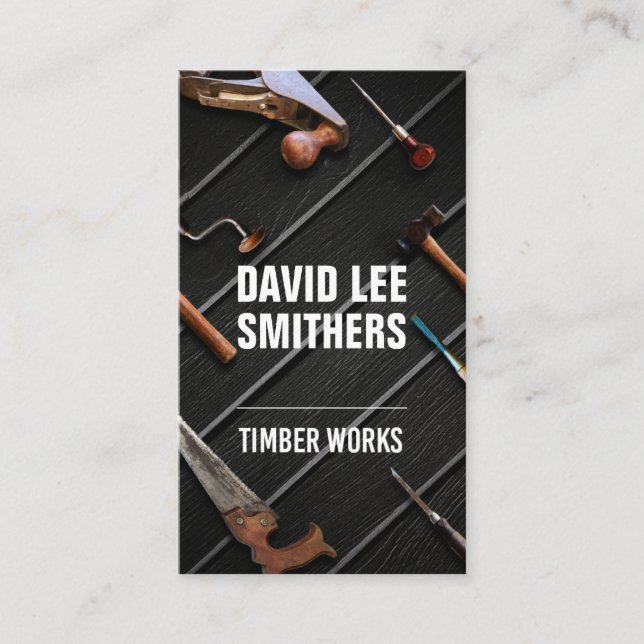 Timber Works tools business card (Front)