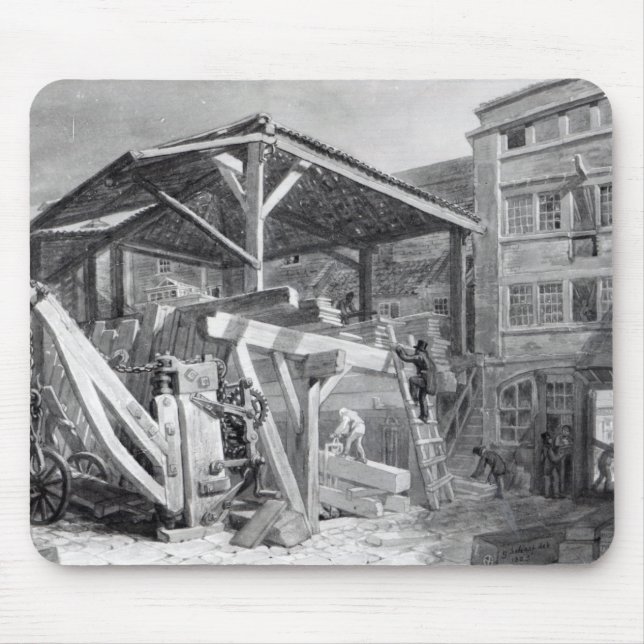Timber Yard, Finsbury, 1825 Mouse Pad (Front)