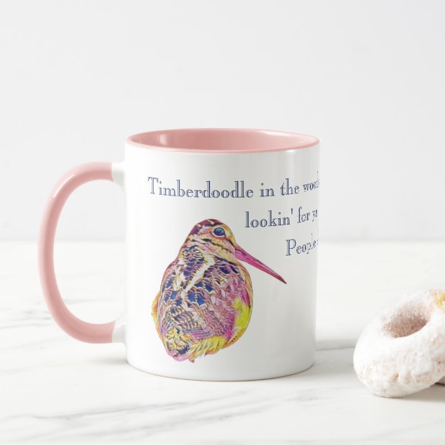 Timberdoodle (in the woods) mug (With Donut)