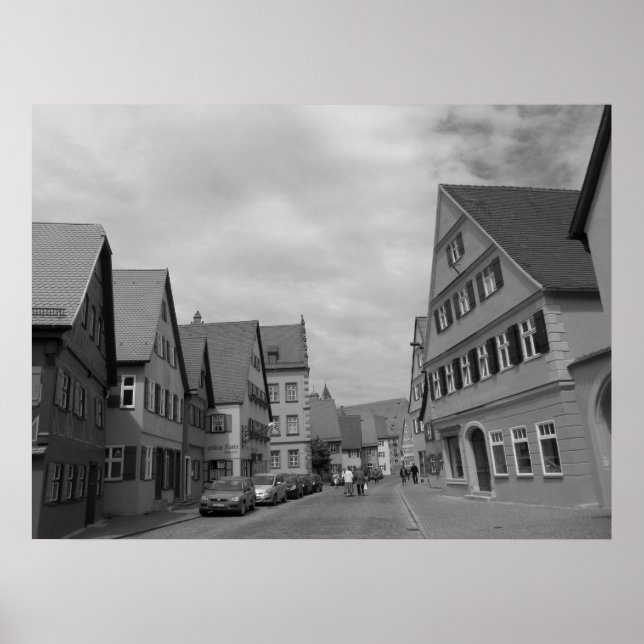 Timbered Style European Houses Poster (Front)