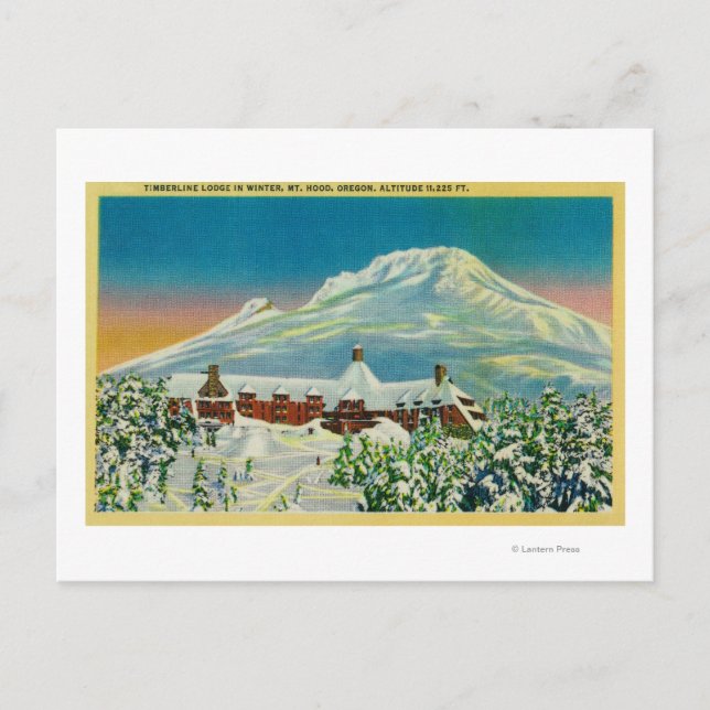 Timberline Lodge in Winter at Mt. Hood Postcard (Front)