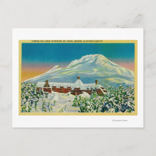 Timberline Lodge in Winter at Mt. Hood Postcard