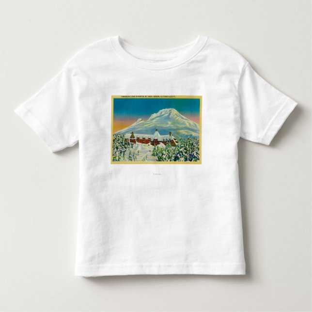 Timberline Lodge in Winter at Mt. Hood Toddler T-Shirt (Front)