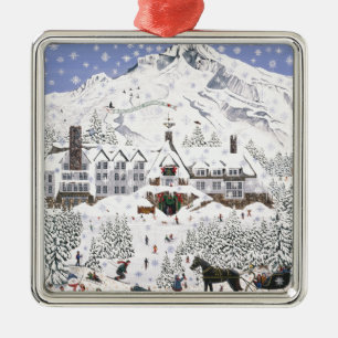 Timberline Lodge Metal Tree Decoration