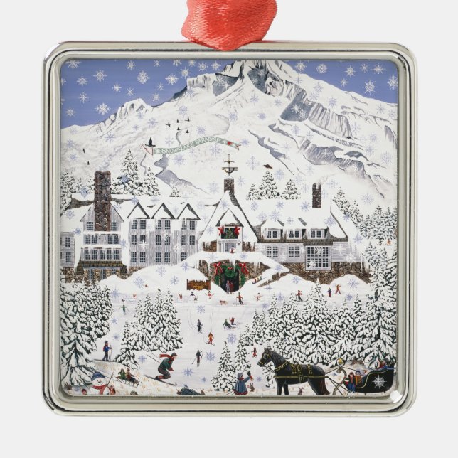 Timberline Lodge Metal Tree Decoration (Front)