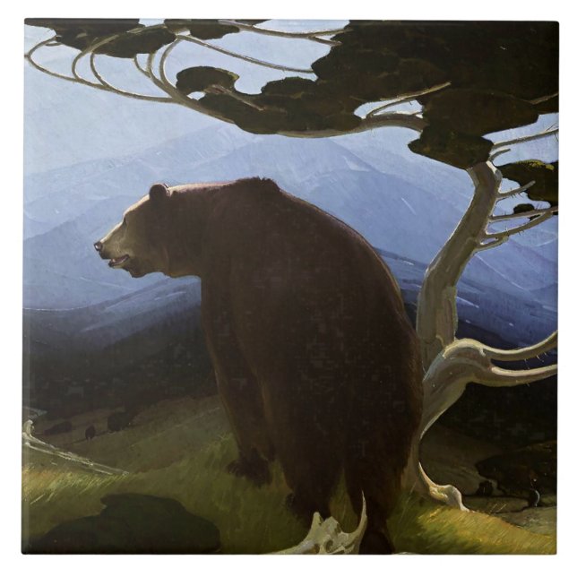 “Timberline” Western Art by W Herbert Dunton Ceramic Tile (Front)