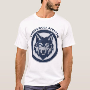 Timberwolf Athletic Crest Sports Team T-Shirt