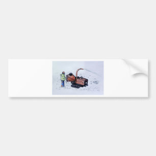 Timberwolf wood chipper bumper sticker
