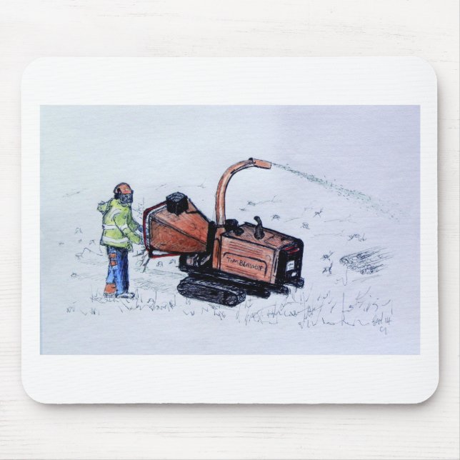 Timberwolf wood chipper mouse pad (Front)