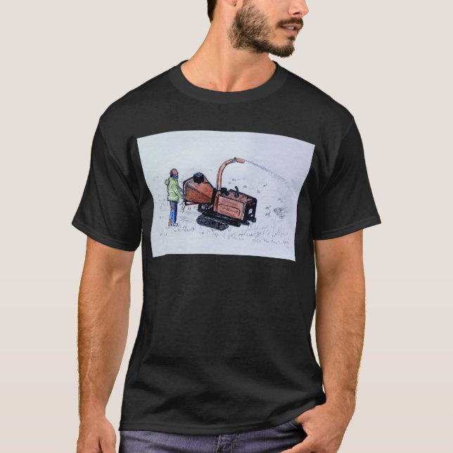 Timberwolf wood chipper T-Shirt (Front)