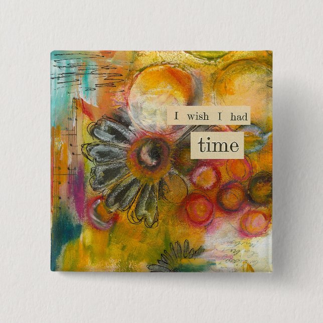 time abstract button (Front)