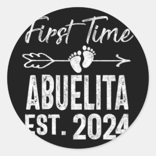 Time Abuelita 2024 Mothers Day Soon To Be Grandma Classic Round Sticker