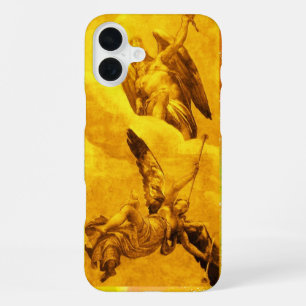 TIME AND FAME ALLEGORY / Gold Yellow iPhone Case