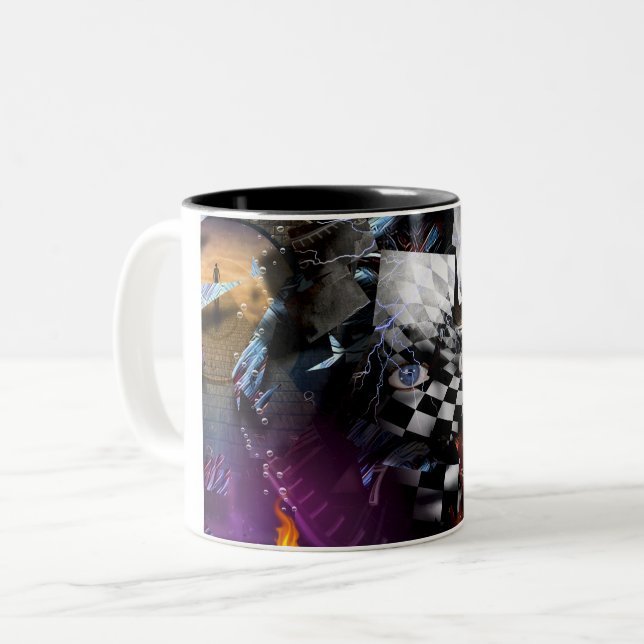 Time and imagination Two-Tone coffee mug (Front Left)