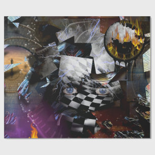 Time and imagination wrapping paper