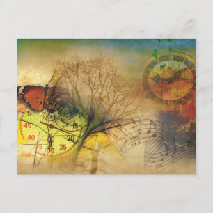 Time and music postcard