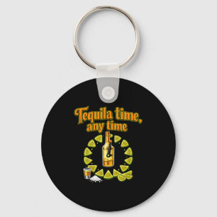 Time any time party crew lime clock design Time an Key Ring
