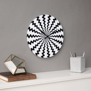 Time Bending Zig Zag Round Clock