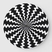 Time Bending Zig Zag Round Clock