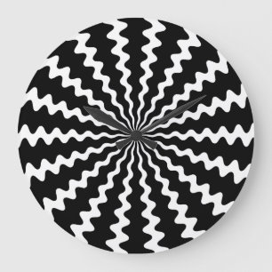 Time Bending Zig Zag Round Clock