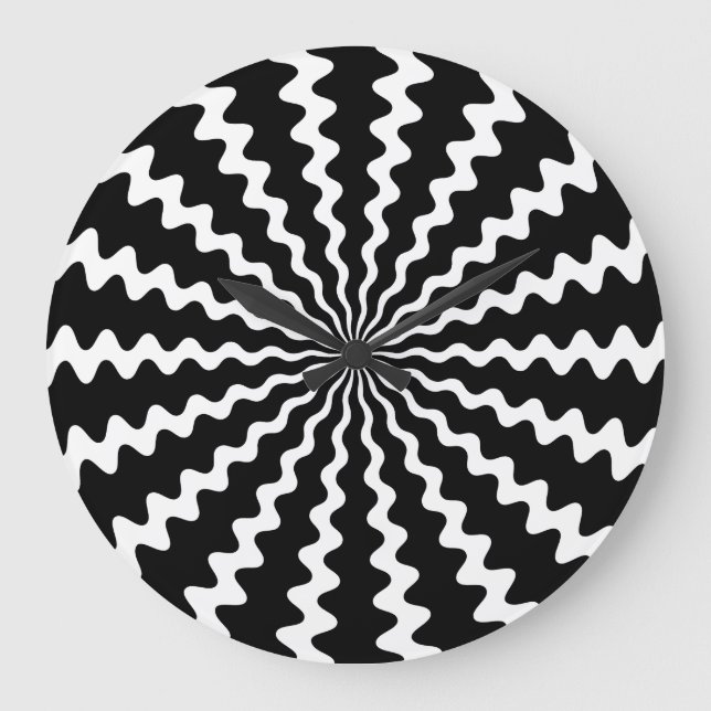 Time Bending Zig Zag Round Clock (Front)