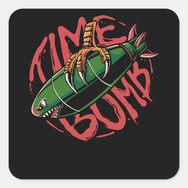 Time Bomb Square Sticker (Front)