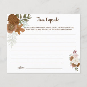 Time Capsule Advice Boho Autumn Bridal Shower Card