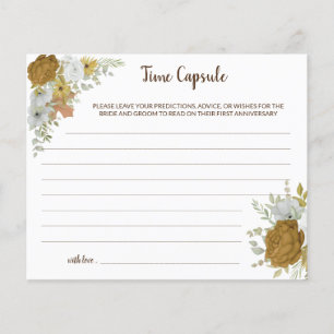 Time Capsule Advice Boho Autumn Bridal Shower Card