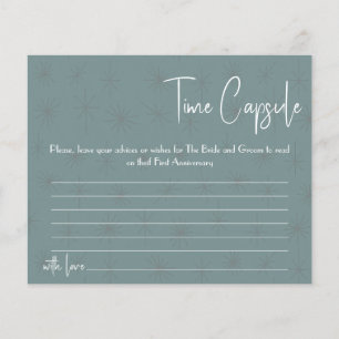 Time Capsule Advice Card Bridal Shower