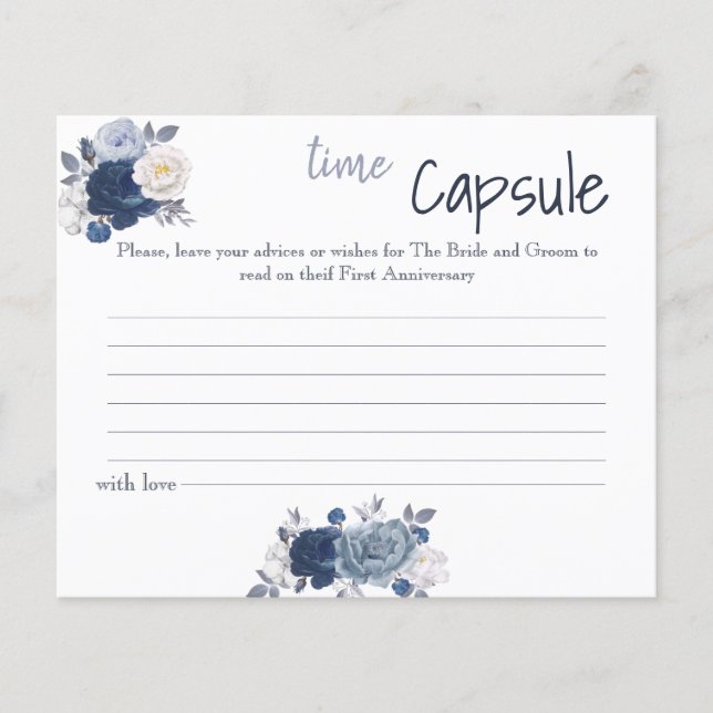 Time Capsule Advice Card Bridal Shower (Front)