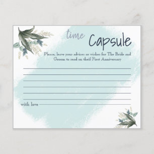 Time Capsule Advice Card Bridal Shower