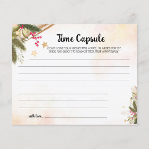 Time Capsule Advice Christmas Bridal Shower Card F
