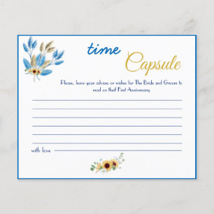 Time Capsule Advice Couple Bridal Shower Card Flye