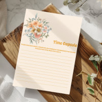 Time capsule baby shower game