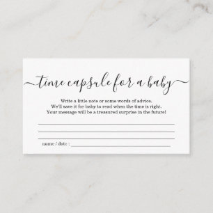 Time Capsule Baby Shower Invitation Simple