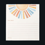 Time capsule Boho sunshine sun yellow blue Notepad<br><div class="desc">For more advanced customisation of this design,  simply select the "Edit using Design Tool" button above!</div>