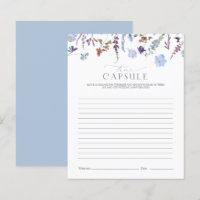 Time Capsule Dusty Blue Wildflower Shower Game
