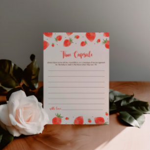 Time Capsule Game, Berry Sweet Baby Shower Games Invitation