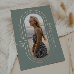 Time Capsule   Modern Foil Graduation Announcement