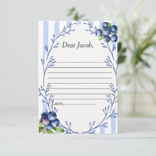 Time Capsule Poem Blueberry Response card