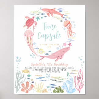 Time Capsule Under The Sea Animals Sign