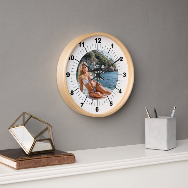 TIME! ⏰ Custom Wall Clock – Add Your Design (Office)