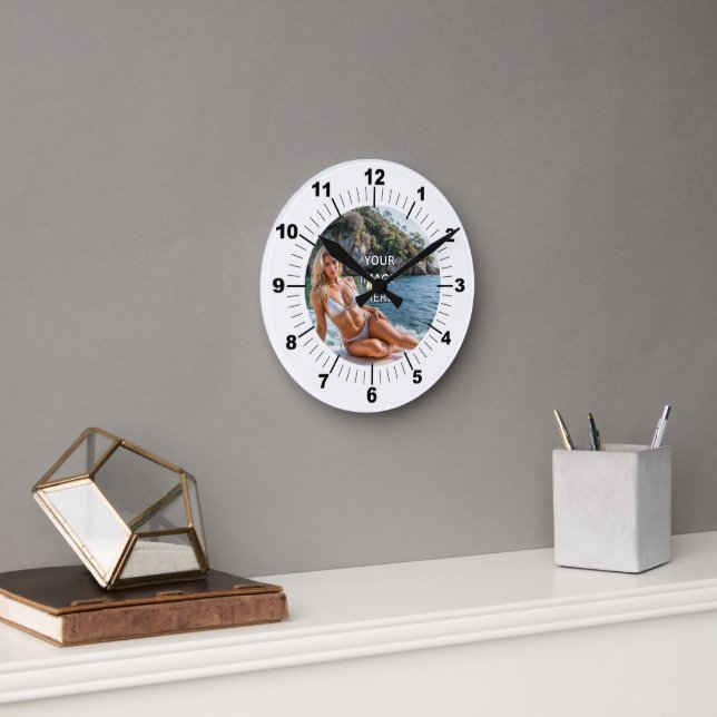 TIME! ⏰ Custom Wall Clock – Add Your Design (Office)