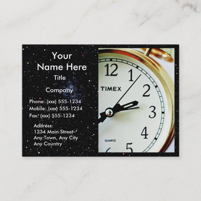 TIME ENOUGH! (Delivery, courier or messenger) v.2 Business Card (Front)